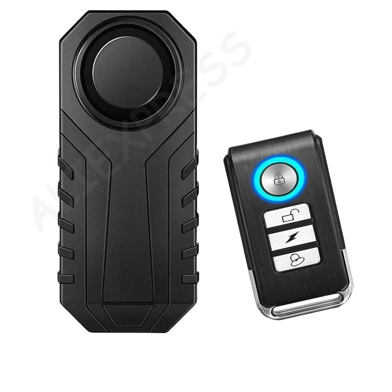 [G]New Wireless Anti Theft Vibration Alarm With Remote Control 113dB Loud For Bikes Motorcycles Doors Windows 6