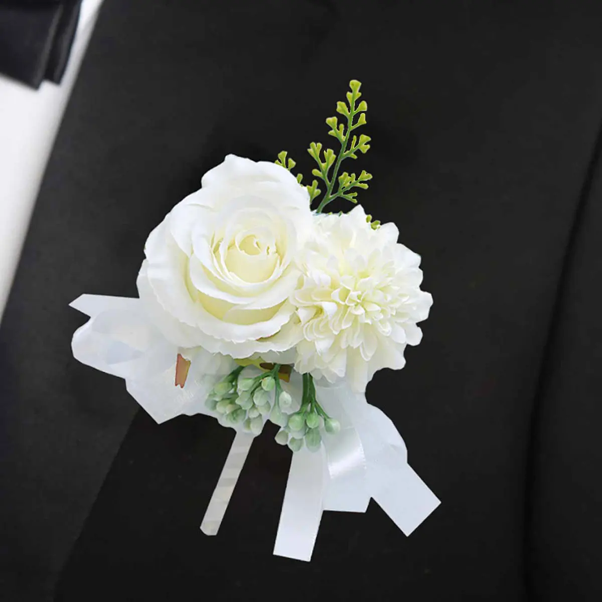 Multi-Color Options Available for Men's Wedding Boutonnieres, Artificial Rose Suit Lapel Pins, Groom and Groomsman Dress Pins, Specifically for Weddings / Balls image 2