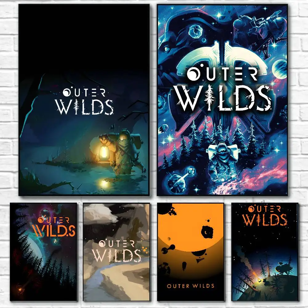 ملصق لوحة ملصق من Game O-Outer Wild مع مطبوعات هدية تزيين غرفة النوم وغرفة المعيشة