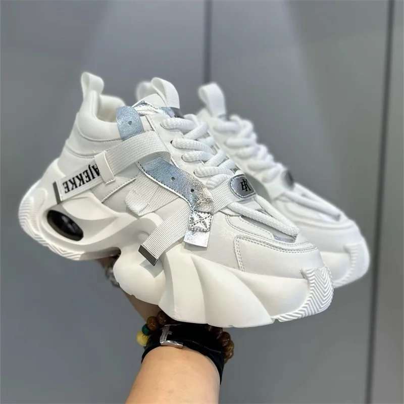 

Sneaker for Mens High-end Casual Fashion Low-top Sports Running Shoes Thick-soled Heightening Trendy Men's Shoes Tenis Masculino