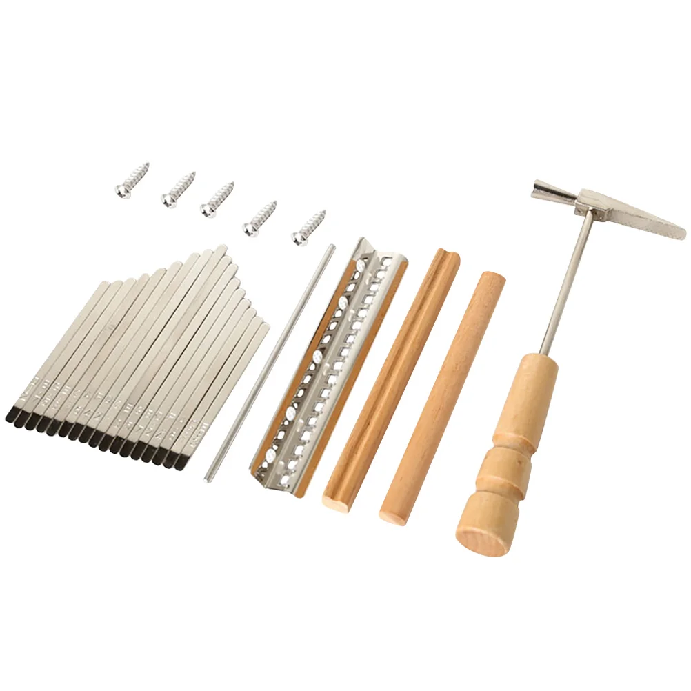 Kalimba estilhaços 17 teclas polegar piano reparação peças suprimentos 167x23cm acessórios kit artesanal diy ponte dedo