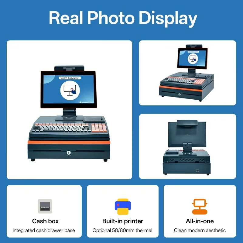 

Cash register 15.6 inch 1366 * 768 ***** G with cash drawer, capacitive touch screen