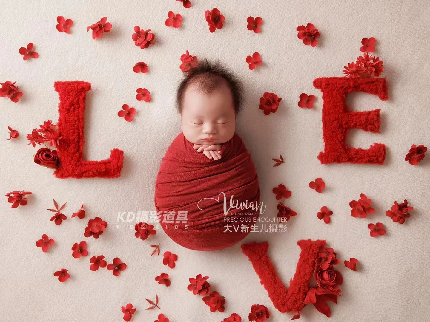 Newborn photography clothing red hat wrapped in cloth headwear baby photography blanket sesion fotografía  disfraz bebes