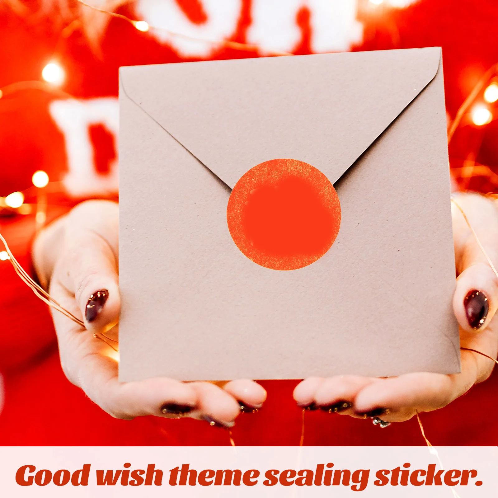 

100Pcs Chinese Traditional Seal Sticker New Year Lucky Charm Decal for Gift Packaging Box Sealing Party Home Decor Holiday
