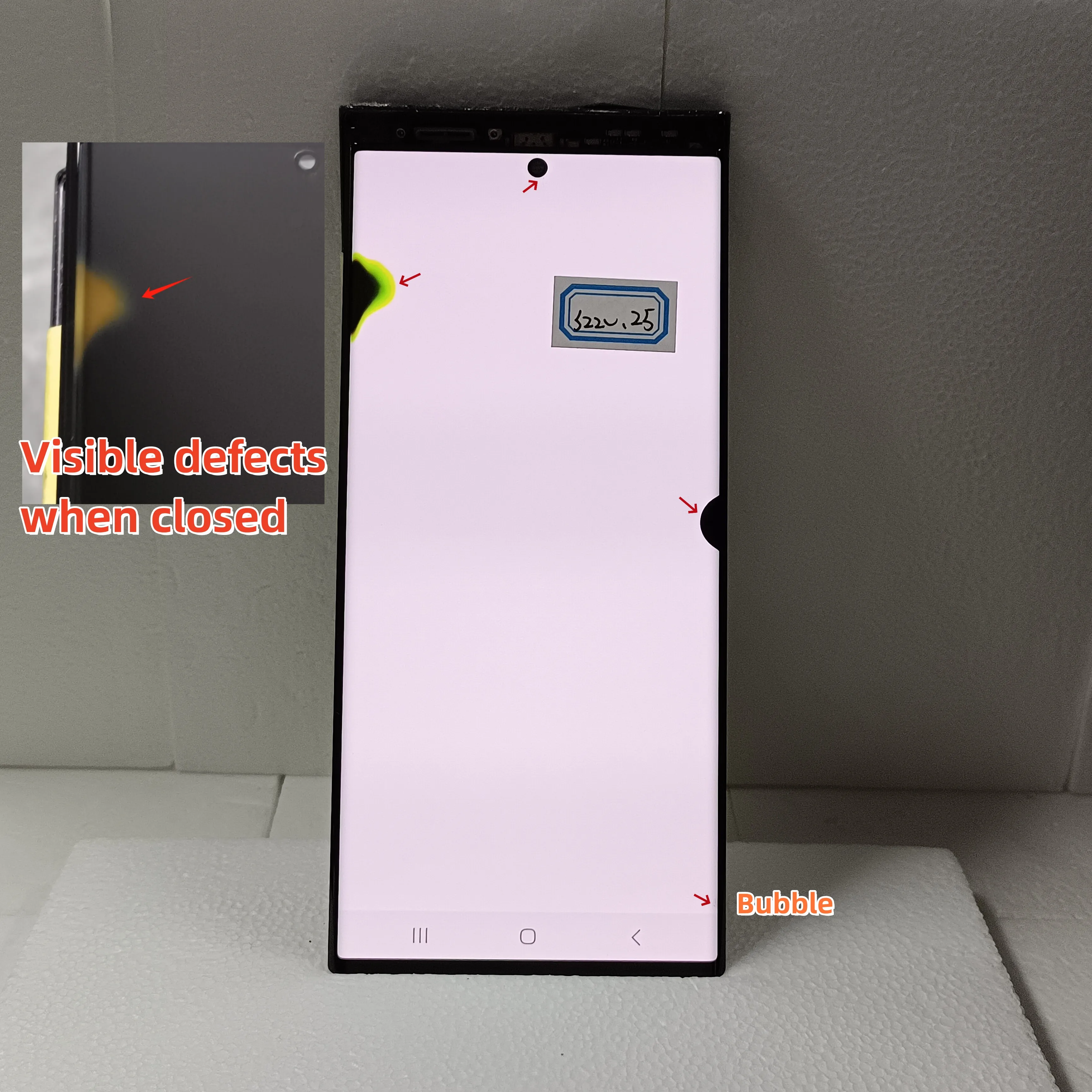 AMOLED LCD Display Touch Screen Digitizer Assembly 100% Test For Samsung Galaxy S22 Ultra LCD With Defects S908 S908B S908U