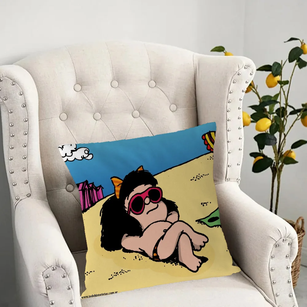 Cushion Cover 50x50 Mafalda Decorative Cushions Personalized Gift Pilow Covers Luxury Living Room Decoration Home Pillow 45x45