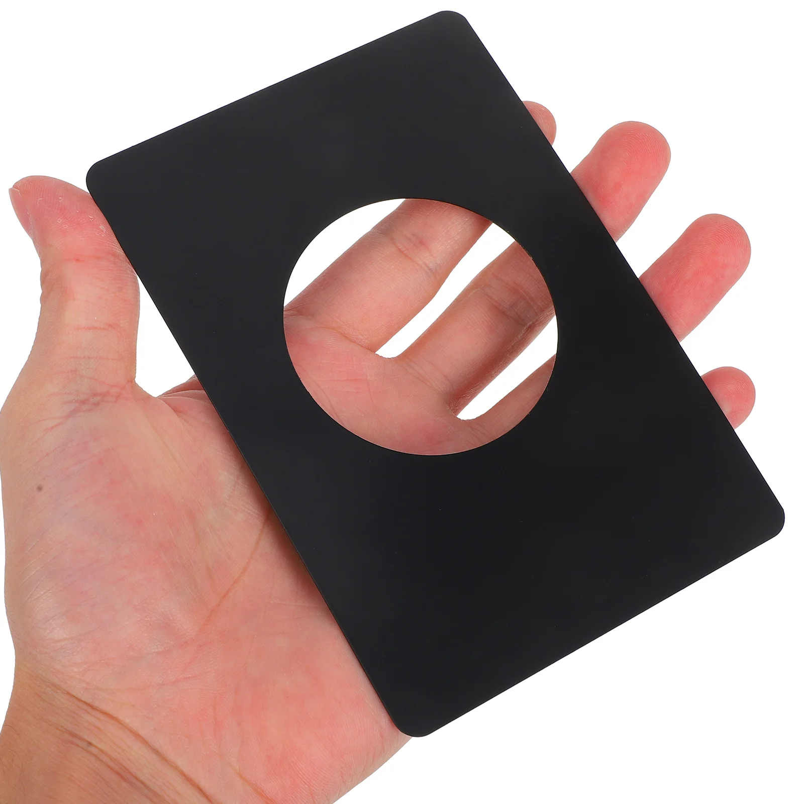 4 قطعة لوحة تقوية المقبض الخشب الأسود قفل الباب تحديد غطاء حشو طقم تصليح تغطية الصفر سهلة التركيب إصلاح الباب #4