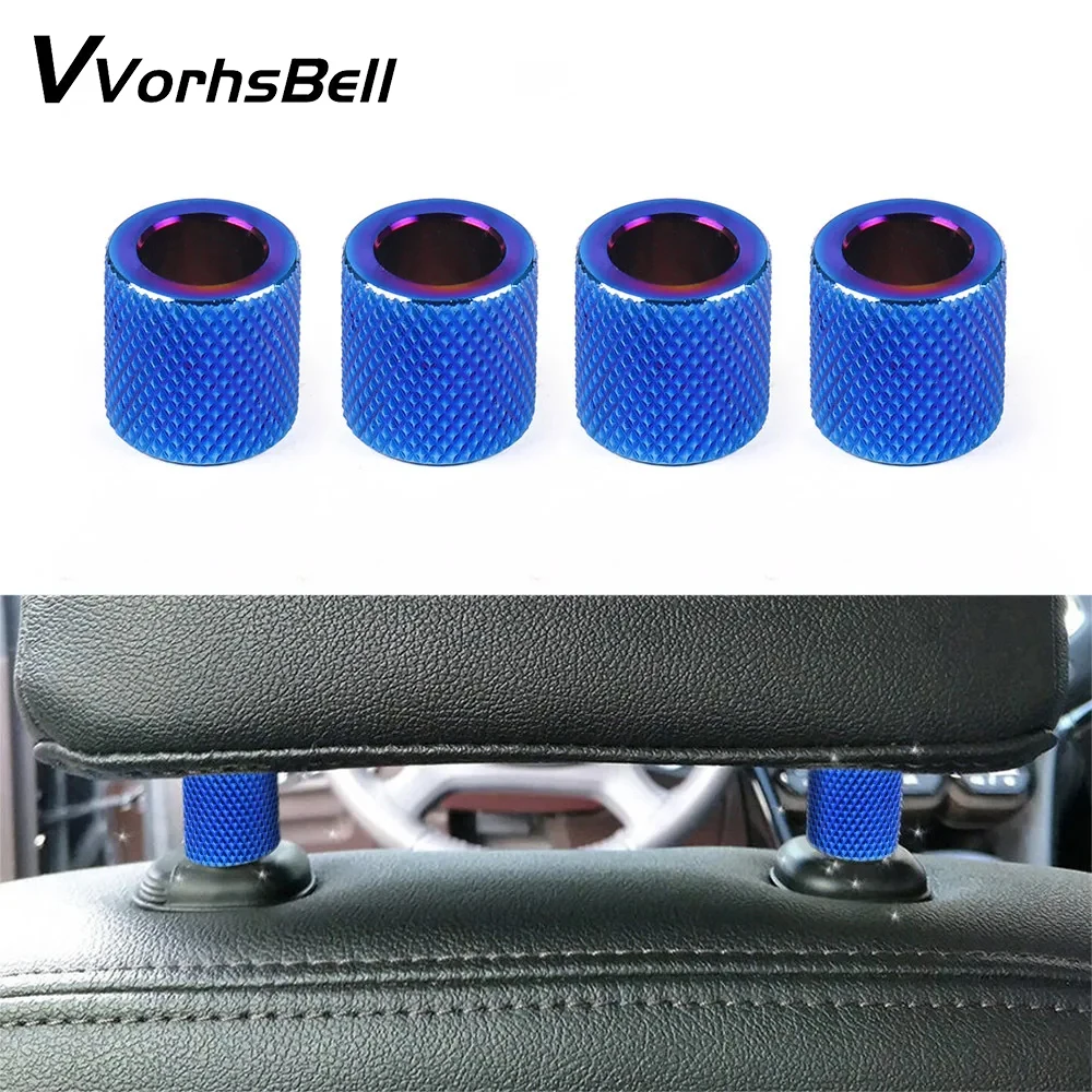 4 pcs Car Headrest Head Rest Collars Rings Decor Bling Bling Crystal for Car SUV Truck Interior Decoration 3 Colors Optional