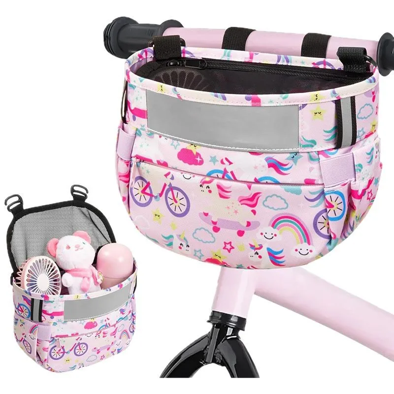 

Outdoor Bicycle Handlebag Multifunctional Bicycle Basket Children's Riding Storage Hanging Bag Cute Fashionable Front Head Bag