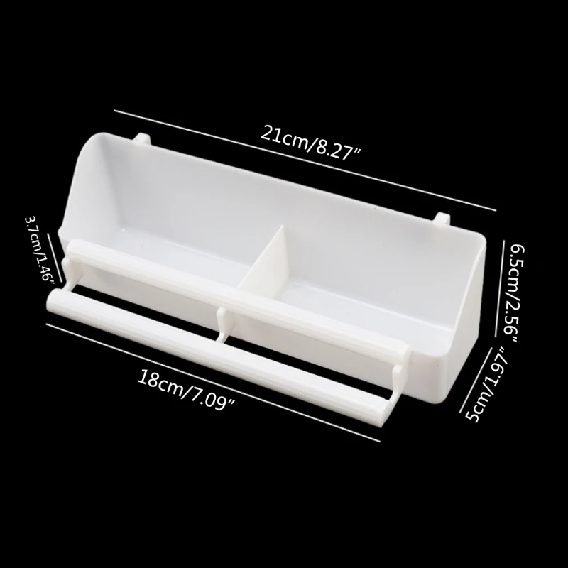 F92B Parrot Birds Plastic Feeding Bowl Poultry Feeder Bird Seed Feeding Dish