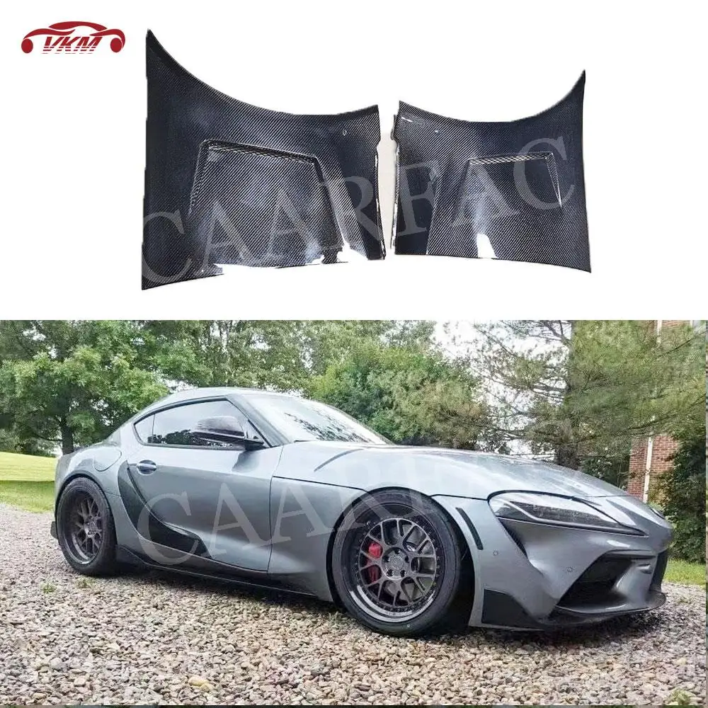 Carbon Fiber Front Bumper Lip Splitters FRP Canards For Toyota Supra A90 Coupe 2 Door Standard Style 2019 2020 Car Styling