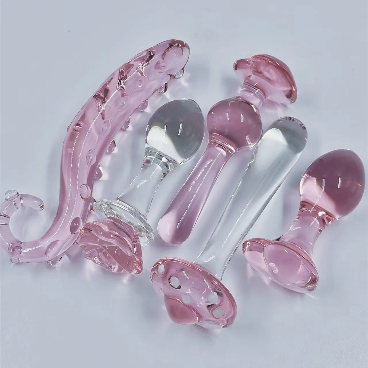 Pink Crystal Glass Anal Plug for Women Butt Plugs Penis Nightlife Anus Dildo Adult Masturbation Adult Gay Sex Toys Lover Gifts