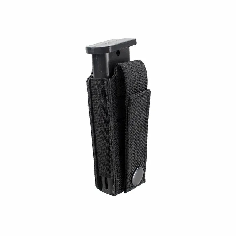 Tactical 9mm Molle Single Magazine Pouch Multi-tool Pouch Elastic Pistol Pouch Waist Belt Flashlight Holster Tool Holder