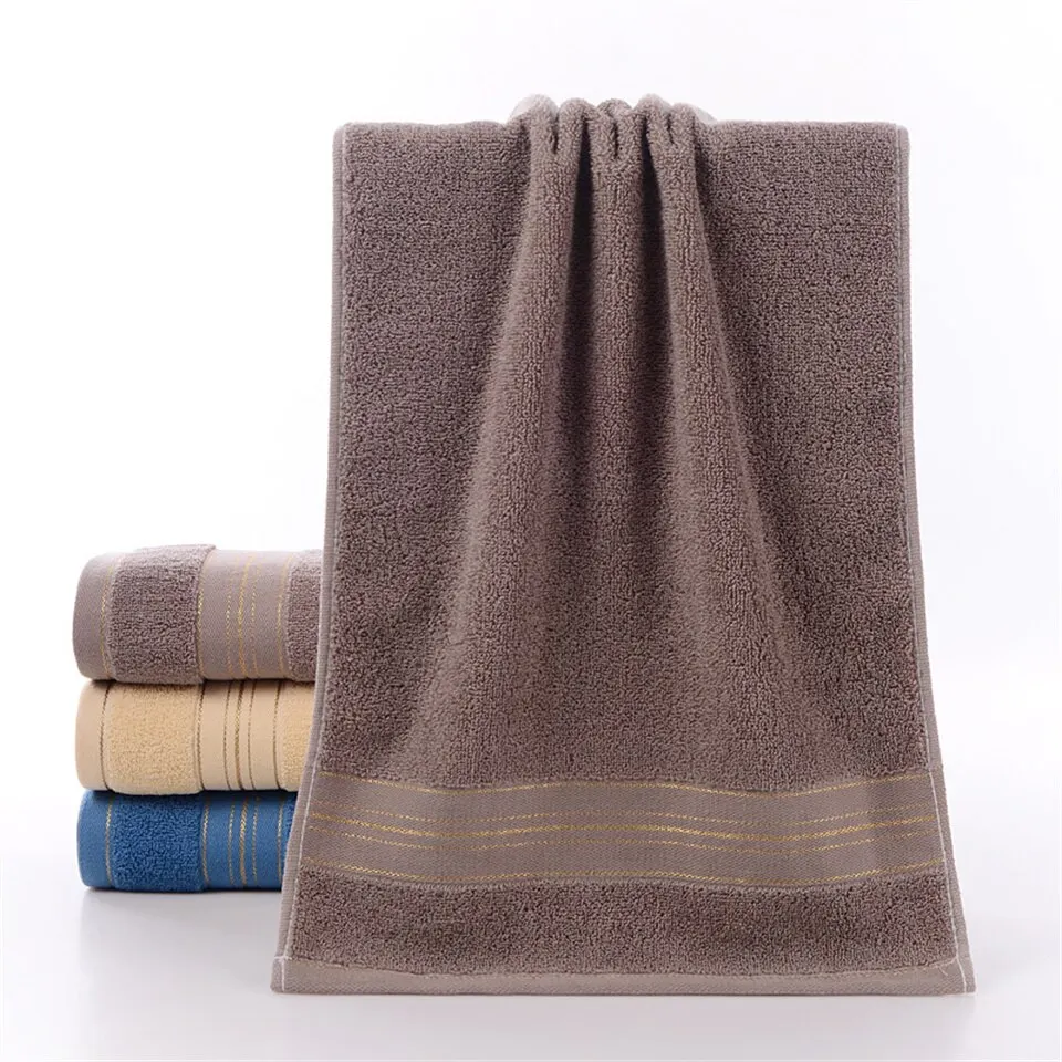 YLW Pure Cotton Towel Microfiber Quick Dry Hair Towel Water Absorption Bath Towel Solid Color Golden Silk Face Towel