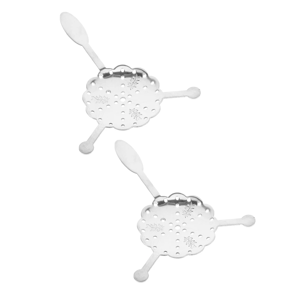 

2pcs Stainless Steel Absinthe Hollow-Out Mesh Dripper Practical Wormwood Multi-Function Filter Bar Spoon Household Coffee