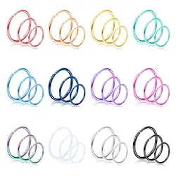 Drperfect 20G Nose Ring Hoop for Women Men 316L Stainless Steel Helix Tragus Lip Septum Piercing Cartilage Earring Body Jewelry