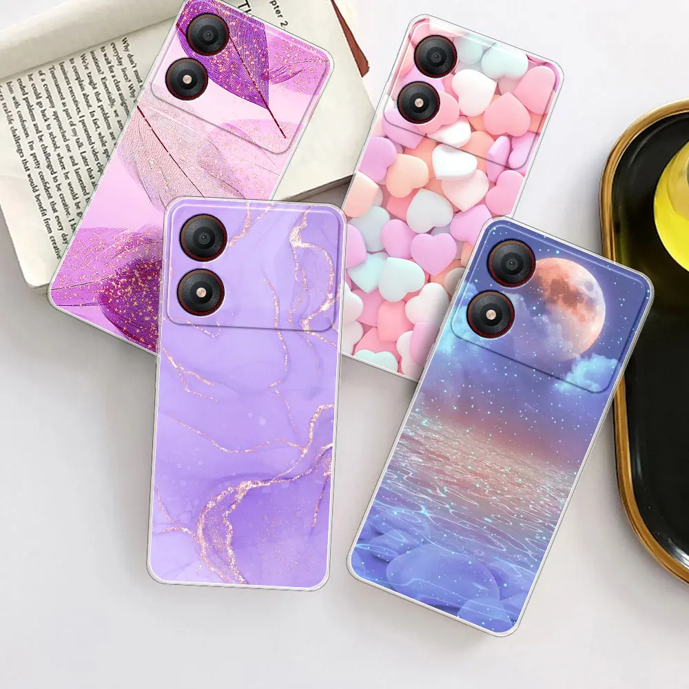 For ZTE Blade A34 Case Fashion Clear Silicone Soft Phone Case For ZTE Blade A54 Bumper Back Cover Coque For ZTE Blade A34 Fundas