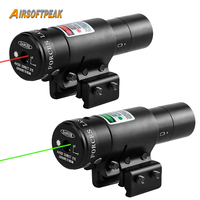 Red/Green Laser Sight Compact Adjustable Spot Laser Sight Pistol Rifle Gun Laser with Picatinny Mount for Airsoft Hunting