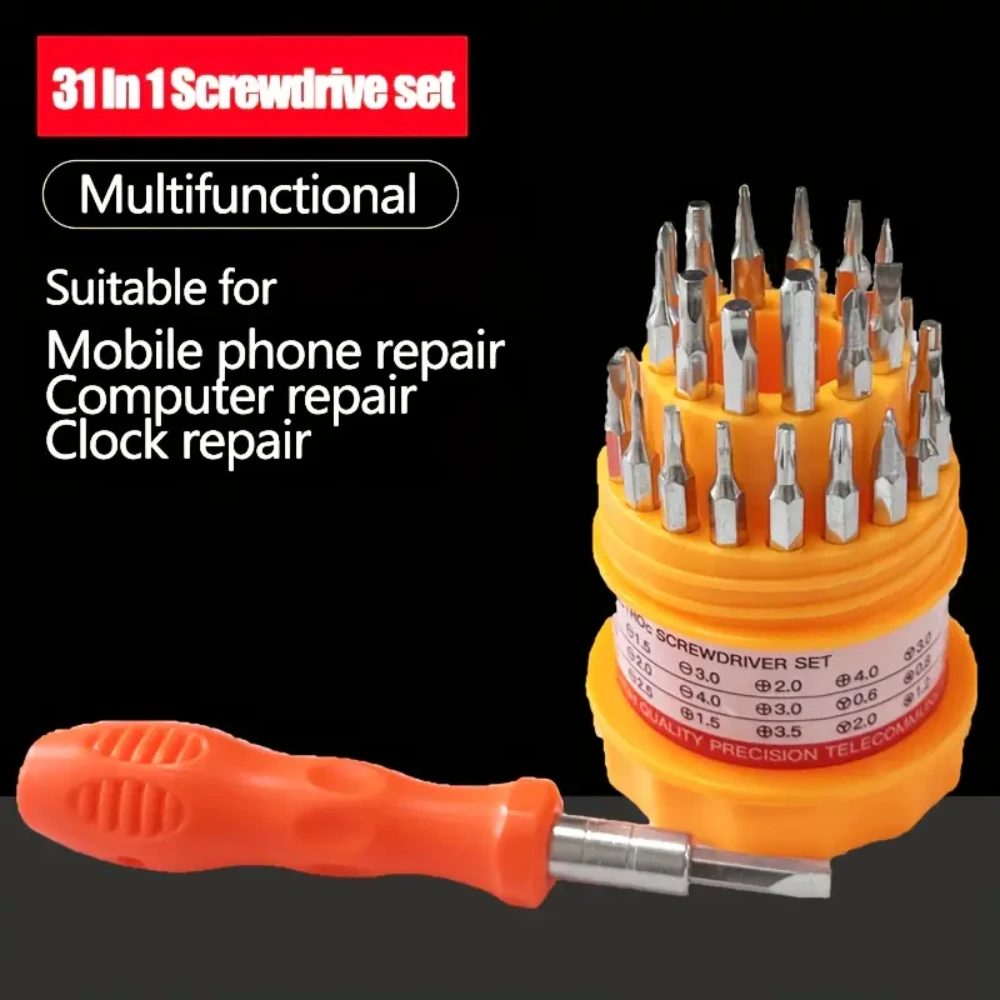 

Tool Screwdriver Easy to Carry Can Open iPhone 0.8mm New 31 in 1 Precision Handle Screw Mobile Phone Repair Kit