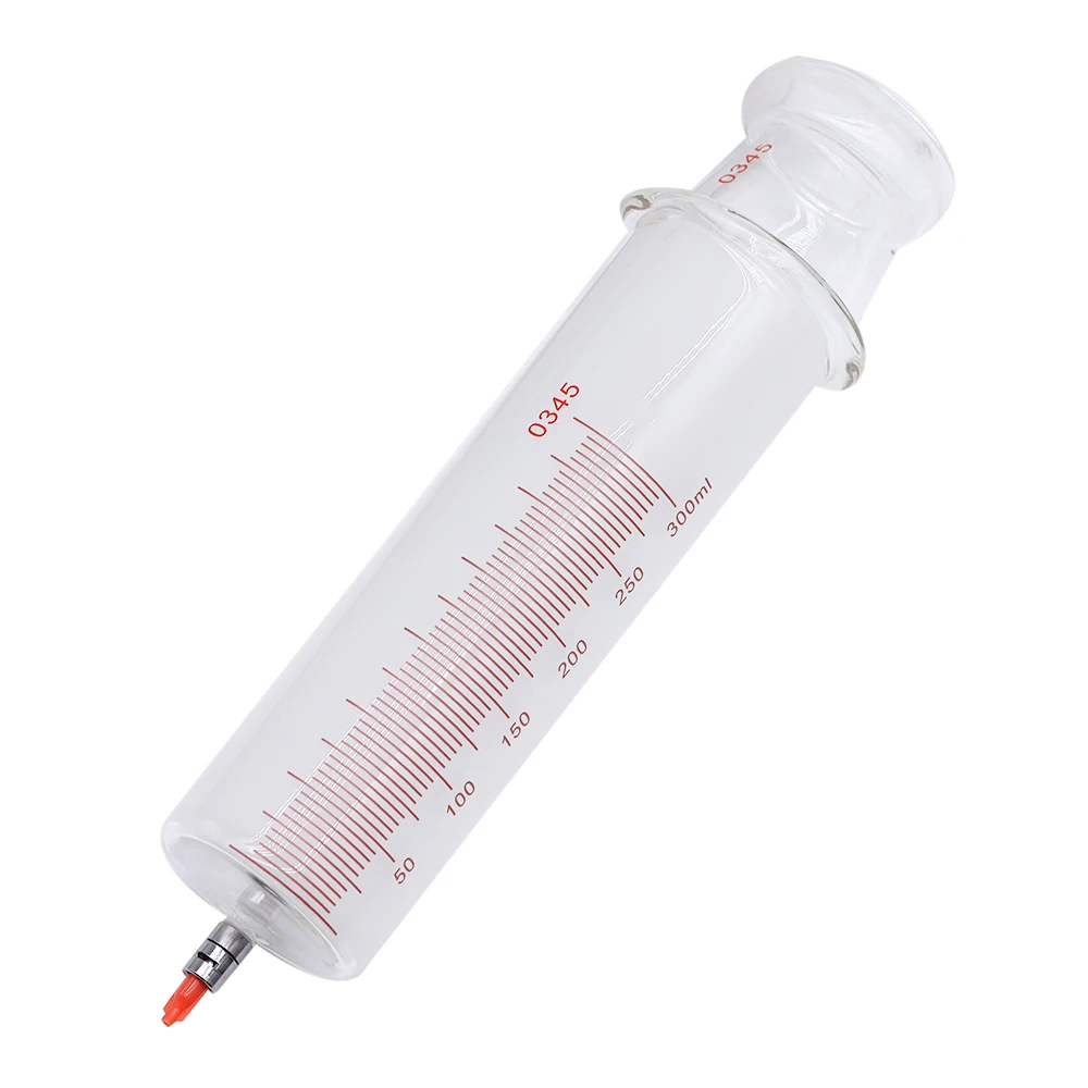 150ml/200ml/250ml/300ml/500ml/1000ml All Glass Syringes Large sausage device Glass sample extractor Glass Injector large caliber