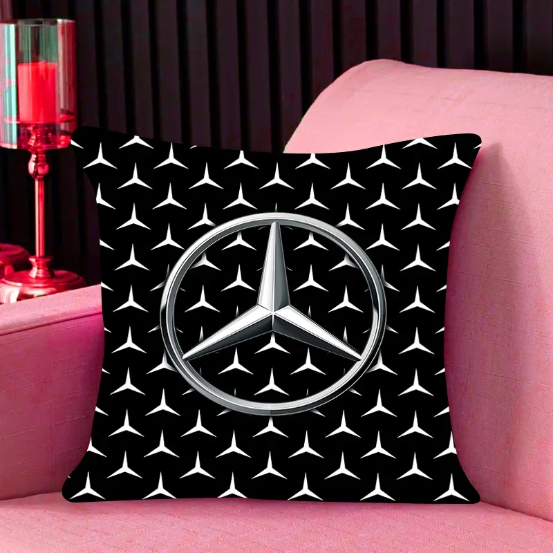 Funda de almohada cuadrada para decoración del hogar, cubierta de silla de restaurante y coche, Dakimakura, a la moda, m-mercedes-benz