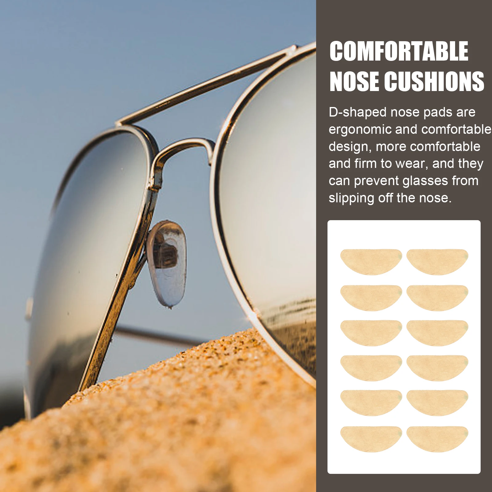 

Anti Skid Pads Nose Pad Silica Gel Comfortable Anti Skid Eyeglasses Support Pads Fits Nose Bridge Durability