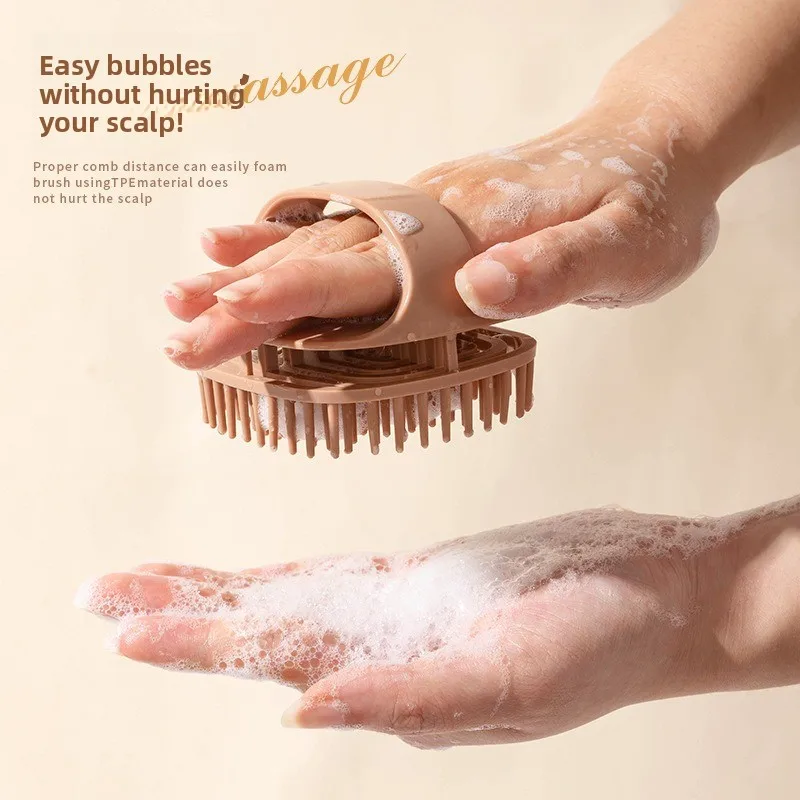 Handheld Scalp Shampoo Brush, Wet & Dry Dual-use Hair Comb, Fluffy Hair Volumizing Tool for Women