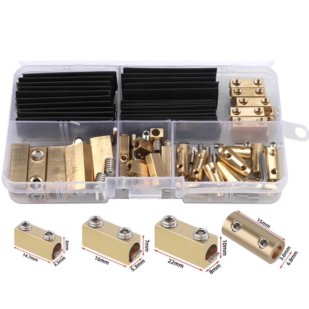 25PCS / 35PCS Connector Kit Butt Connector Splice Quick Wiring Terminal Blocks 10-60A Thickened Copper Versatile Application