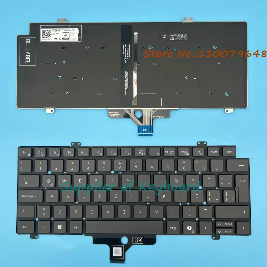 

НОВАЯ английская/латиноамериканская испанская клавиатура для Dell Latitude 7420 7430 7520 7530 5420 5421 5430 5431 5440 с подсветкой