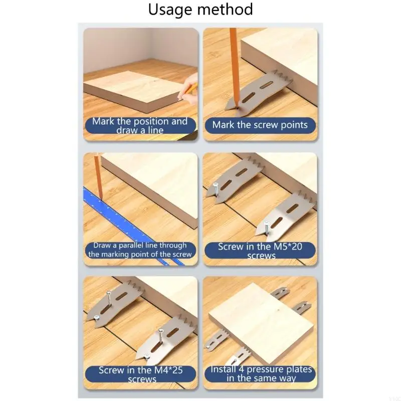 6Pcs Slab Clamping …