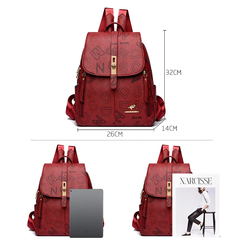 Bagpack Luxury Women Backpacks Soft Leather Backpacks for Teenage Girls Female School Shoulder Bags For Women 2024 Mochila Sac