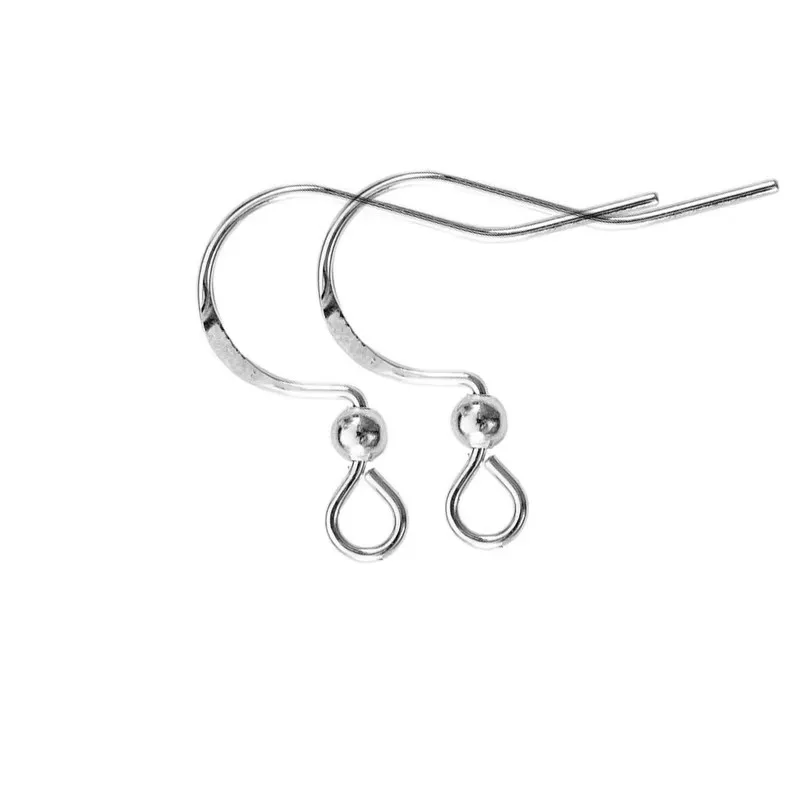 50pcs 925 Silver Plated Earrings Hooks Hypoallergenic Anti Allergy Earring Clasps Lot For Diy Jewelry Making Supplies