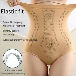 High Waist Women's Strong Flat Belly Shapewear Panties Seamless Tummy Control Body Shaping Underwear Postpartum Slimming Briefs