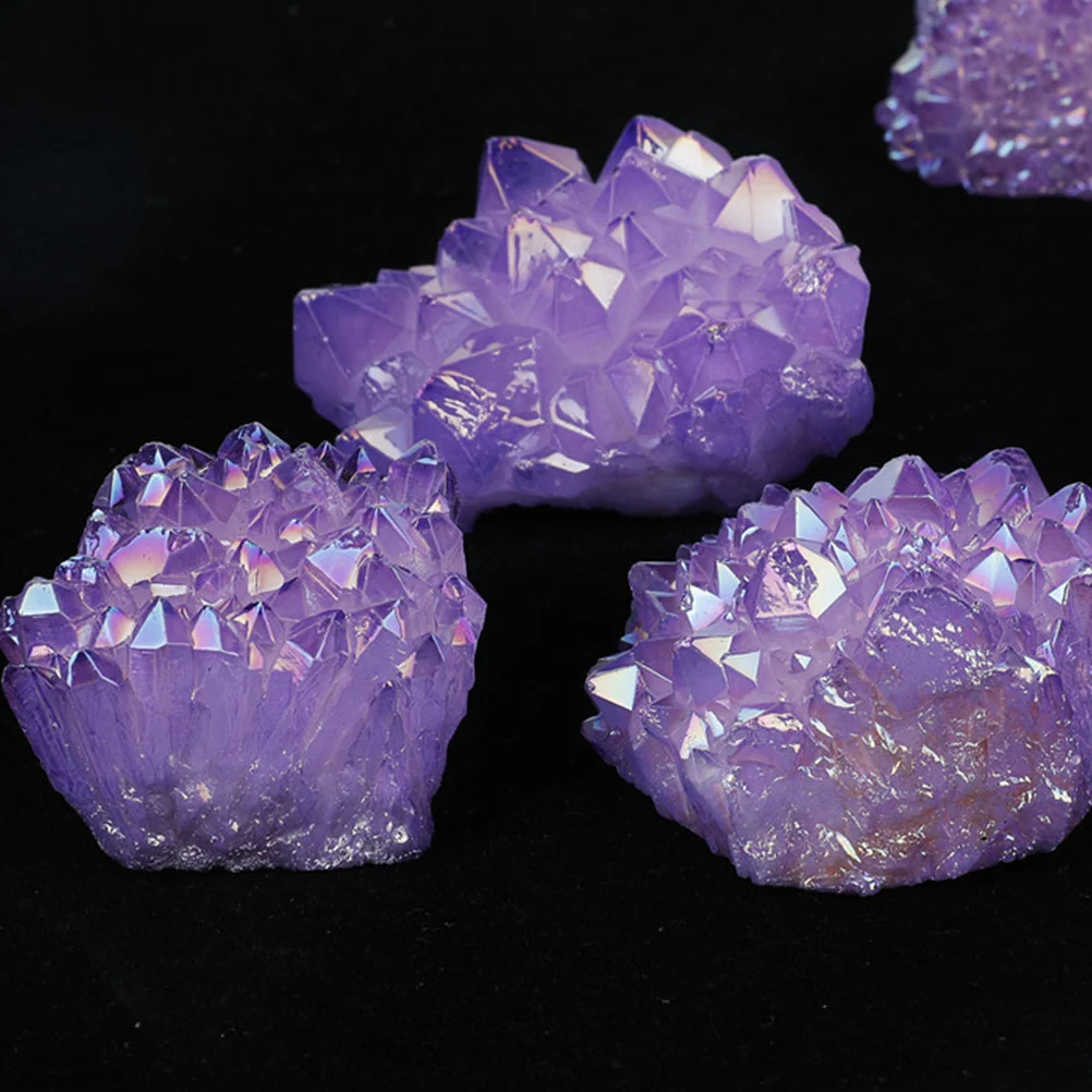 

Purple Ornaments Shelf Decorations Desk Home Irregular Crystal Desktop Stones