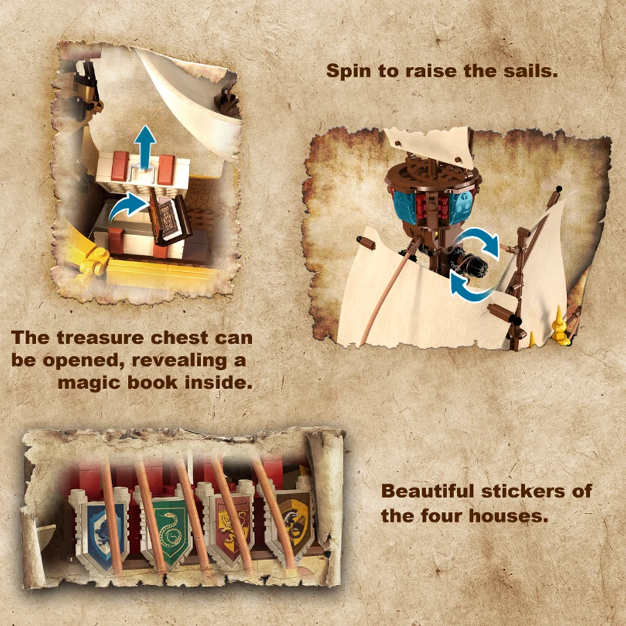 FUNXINEE NEW Sailboat Building Blocks Model MOC Sets Ship Kit Creative Bricks Assembly Toys for Kids Christmas Birthday Gifts