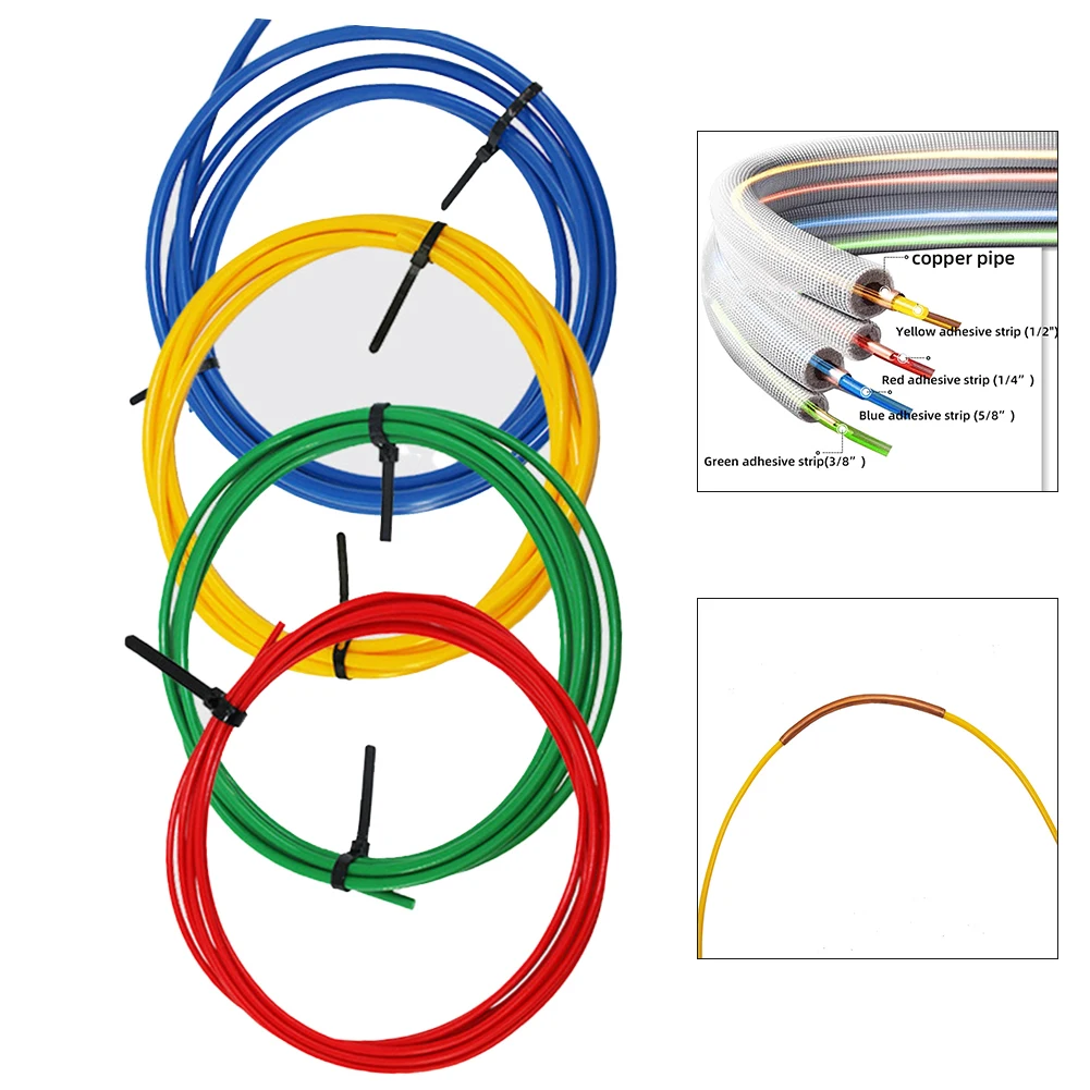 PE Plastic Built-in Copper Tube Bending Strip 4M Pipe Bender Kit For Air Conditioning Pipes 1/4 3/8 1/2 5/8 Inch