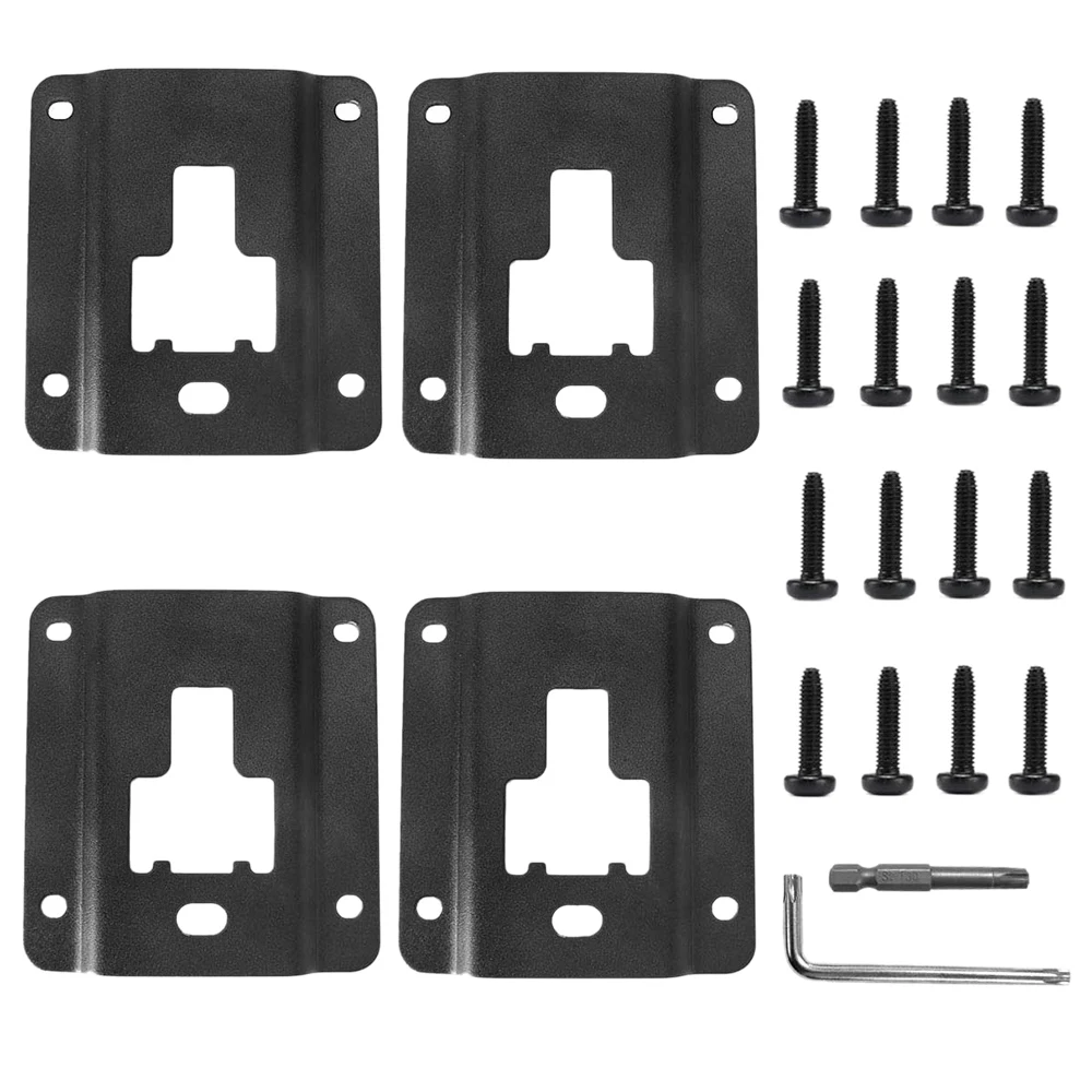 

4Pcs Truck Bed Tie Down Panel Bracket Plate Rear Cargo Load Hook Reinforcement Panel for Ford F150 F250 F350