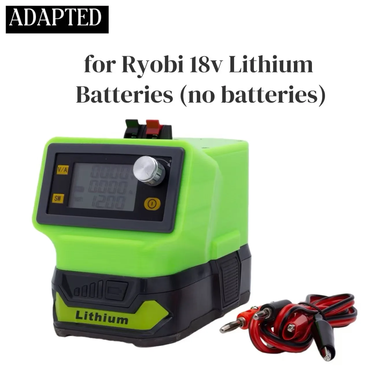 

Портативный преобразователь напряжения (бак-буст) для литиевых аккумуляторов Ryobi 18В, регулируемый, стабилизированный, для использования вне помещений (без аккумулятора)