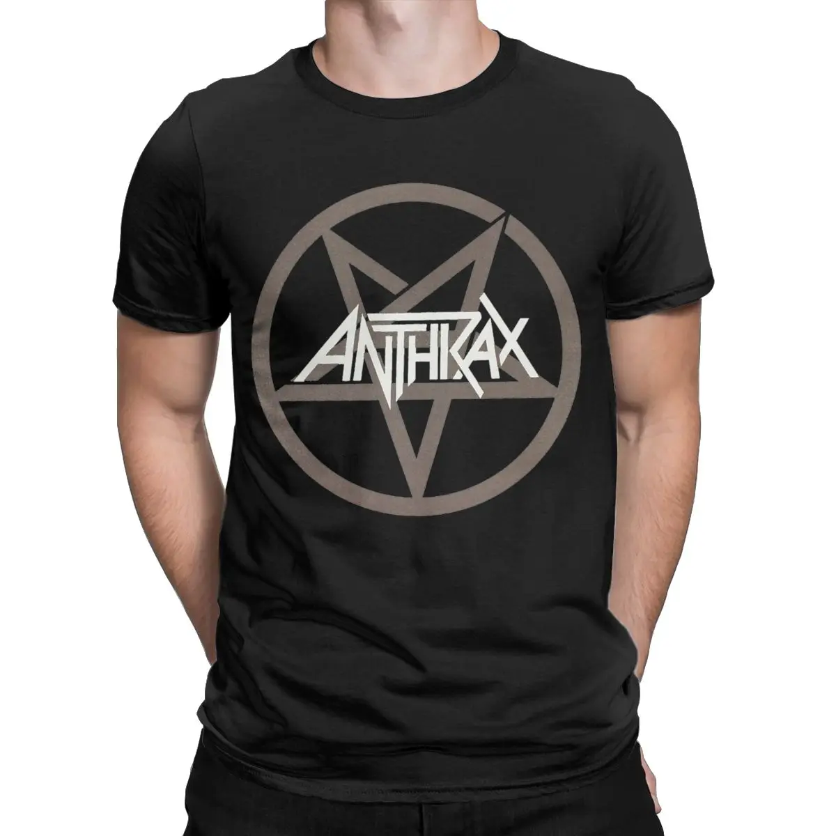 Men T-Shirt Anthrax Band Novelty 100% Cotton Tees Short Sleeve T Shirt Crew Neck Clothing 4XL 5XL 6XL