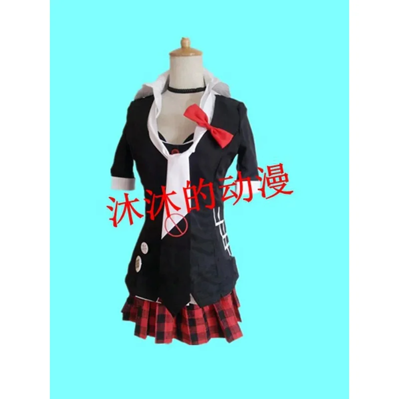 Full Set New Danganronpa Dangan Ronpa Junko Enoshima cosplay costume stocked anime Harajuku shirt coat skirt red bow tie