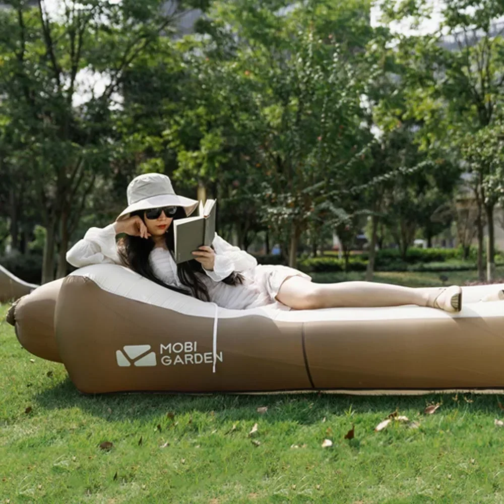 MOBI GARDEN Camping Ultra-light Air Lazy Inflatable Sofa Bed Portable Outdoor Lunch Break Beach