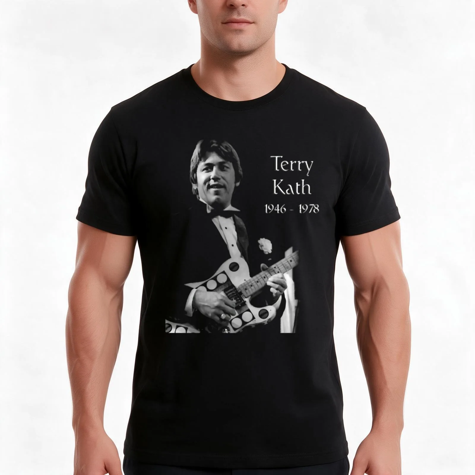 Terry Kath-Guitarist, Lead Vocals T-Shirt, Summer Casual Cotton Tee, Oversized Streetwear Tops, Vintage Graphic Print