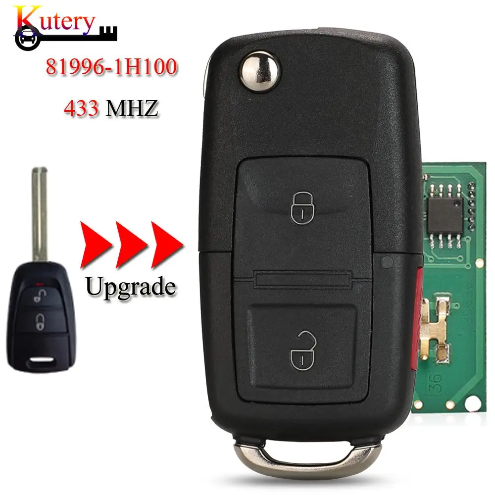 jingyuqin 81996-1H100 Remote Smart Car Key For KIA Ceed 2006-2009 433MHZ OKA180T 2Buttons Full Control With HY22 Blade