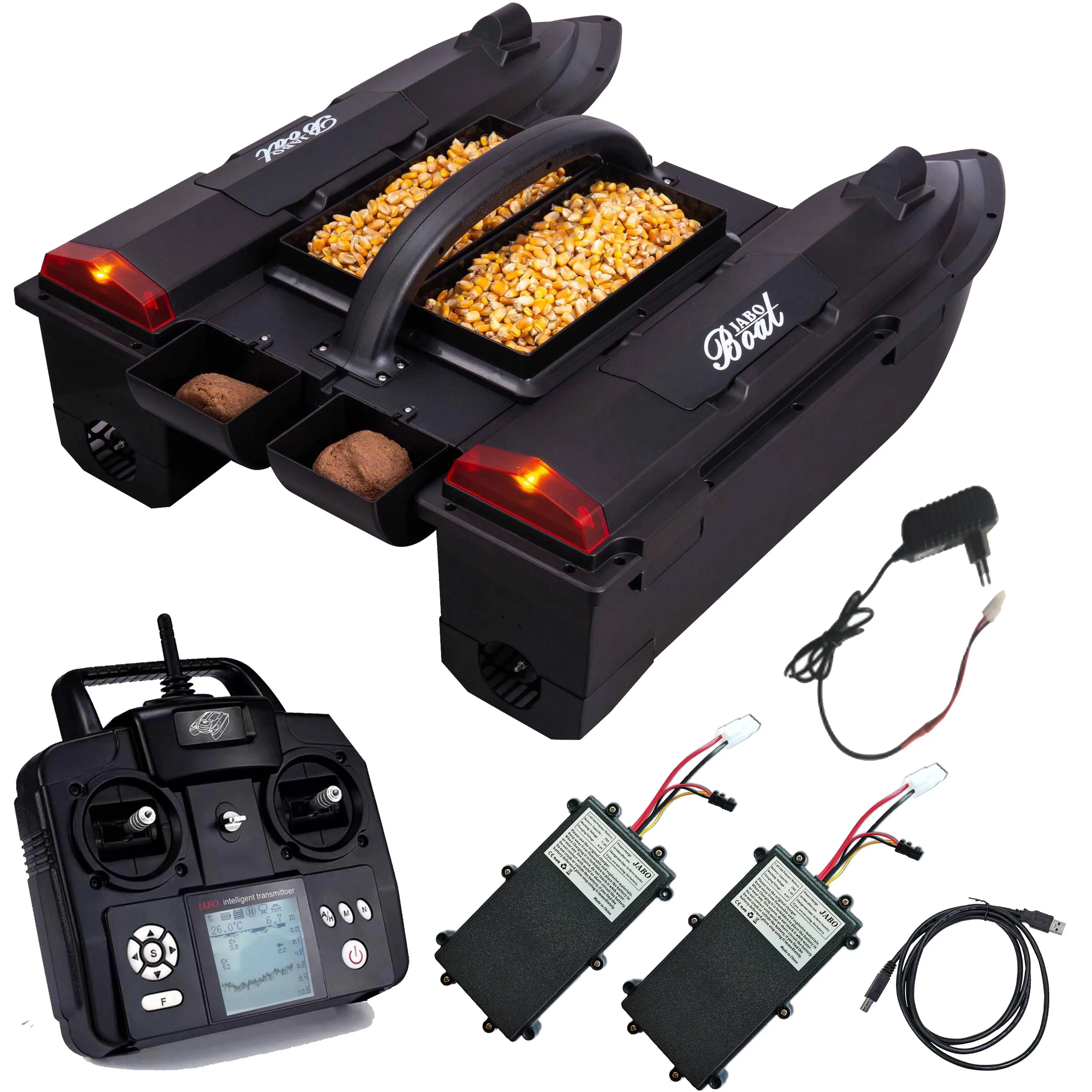 

Jabo5cg 4 Hoppers GPS перезаряжаемый пульт дистанционного управления RC рыболовная приманка лодки для ловли карпа с эхолотом эхолот