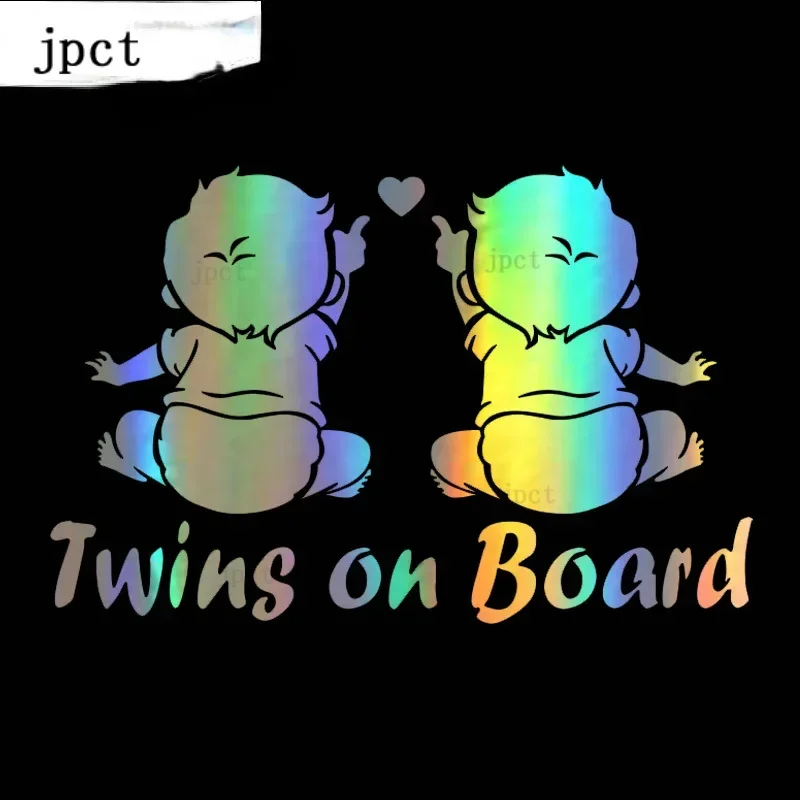 

CMCT cute twins car baby 3D reflective motorcycle shape 20cm * 12cm waterproof Car Sticker