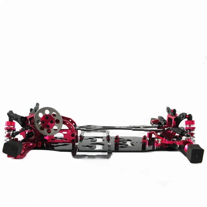 For 1/10 D4 AWD EP Sakura Drift Racing Frame Body Kit Alloy Carbon Fiber,Four-Wheel Drive Racing Frame