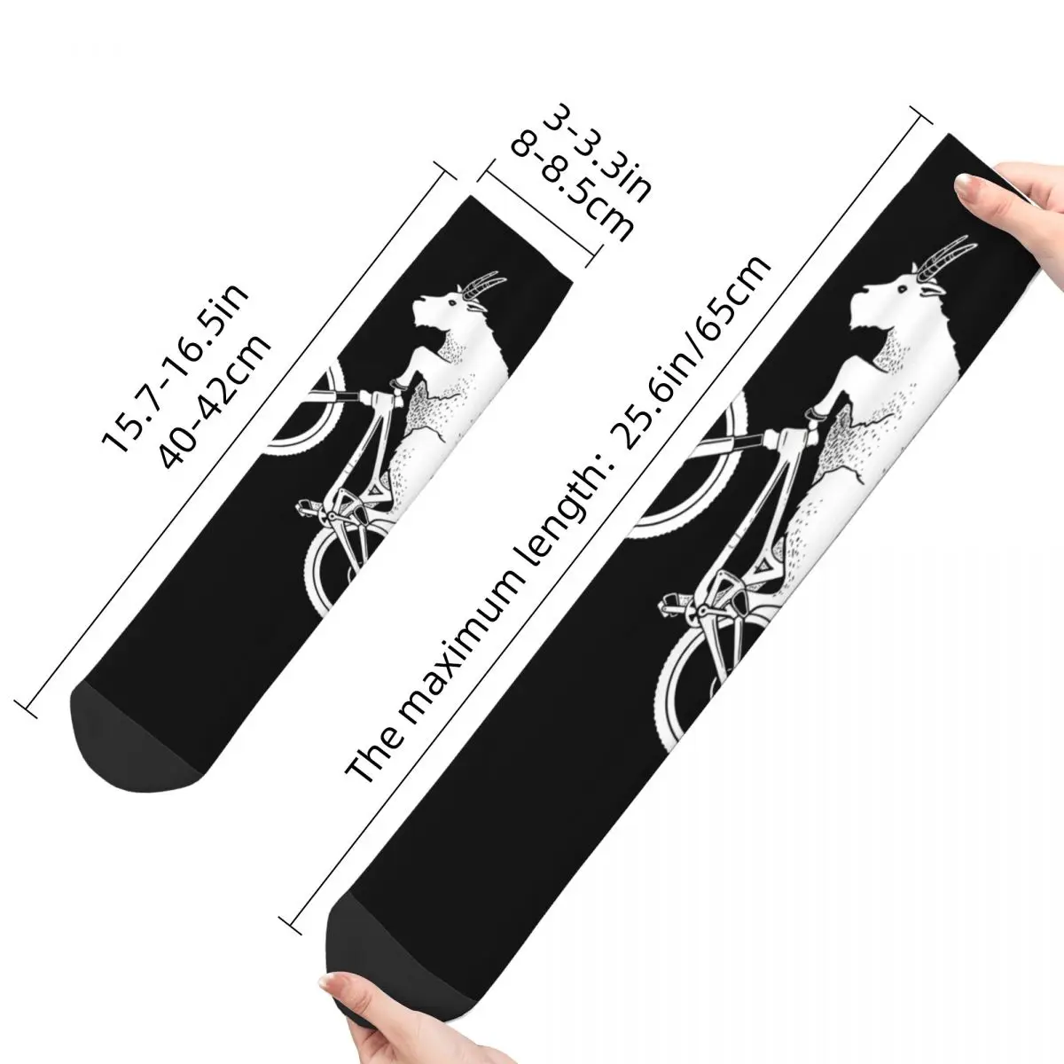 Lustige glückliche Männer Kompression socken Ziege Retro Harajuku Mountainbike MTB Radfahren Hip Hop Neuheit lässig Crew verrückte Socke Geschenk