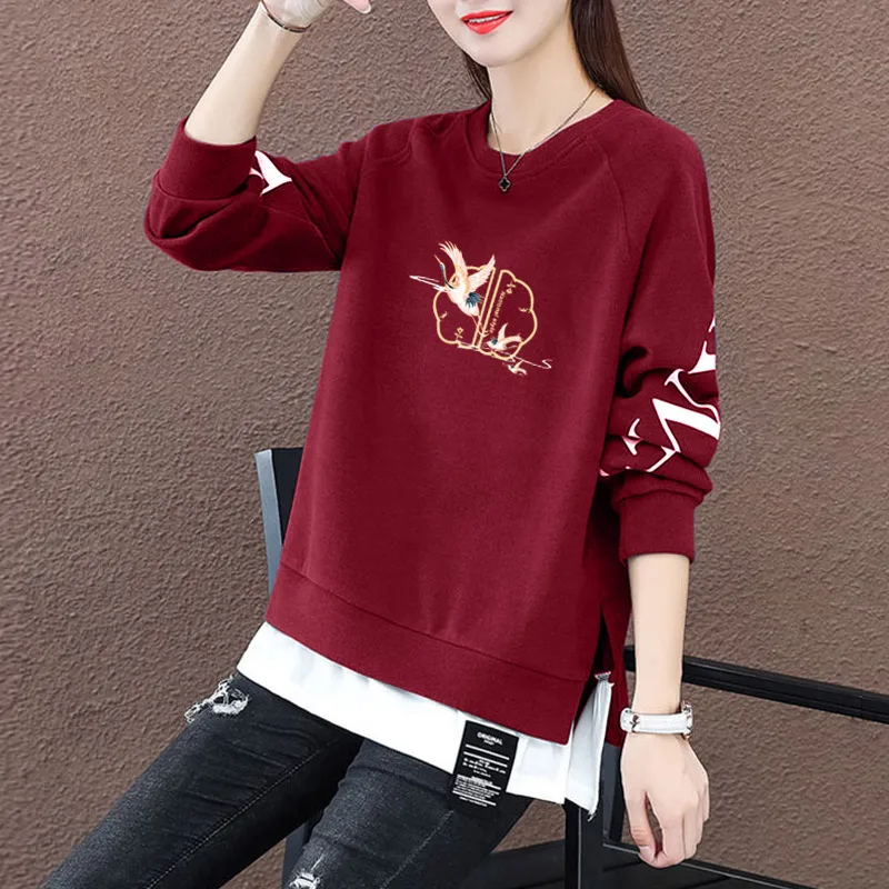 เสื้อฮู้ดไซส์ใหญ่บุซับใน ผ้าทีน ปิดสะโพก ใส่ได้ทุกฤดู ทรงหลวม ช่วยพรางหุ่น เสื้อแฟชั่นสตรีทแวร์