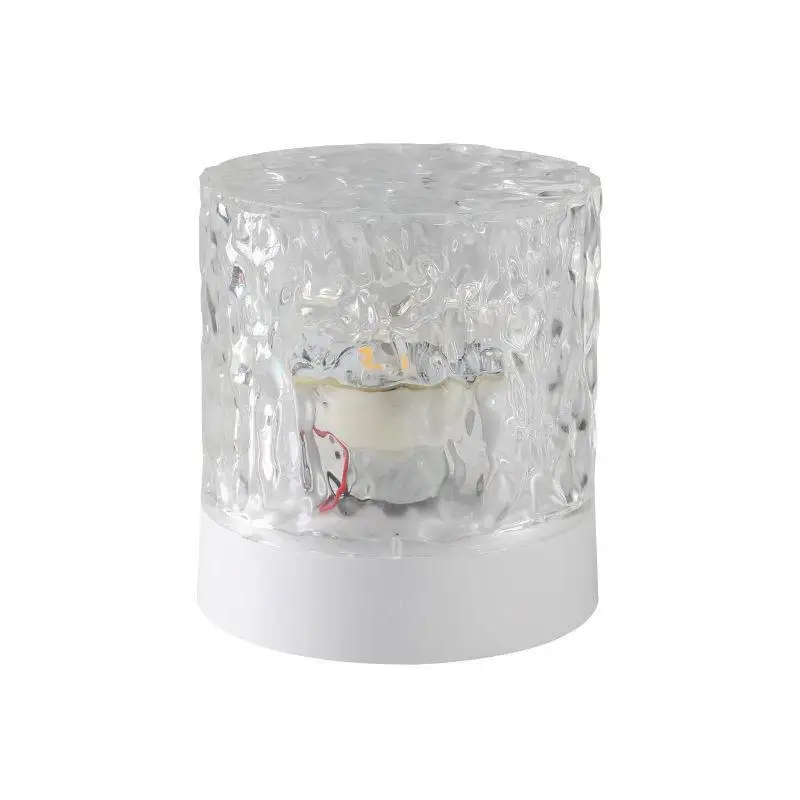 Dynamic 3D Water Ripple Projection Night Light Bedroom Ambient Table Lamp Xmas New Year Festival Decor Gift