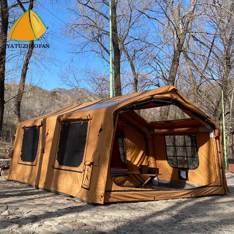

Hot Sale Automatic Setup Luxury Inflatable Camping Tent Waterproof Durable Cotton 6-8 People Large Outdoor Family Air Glamping